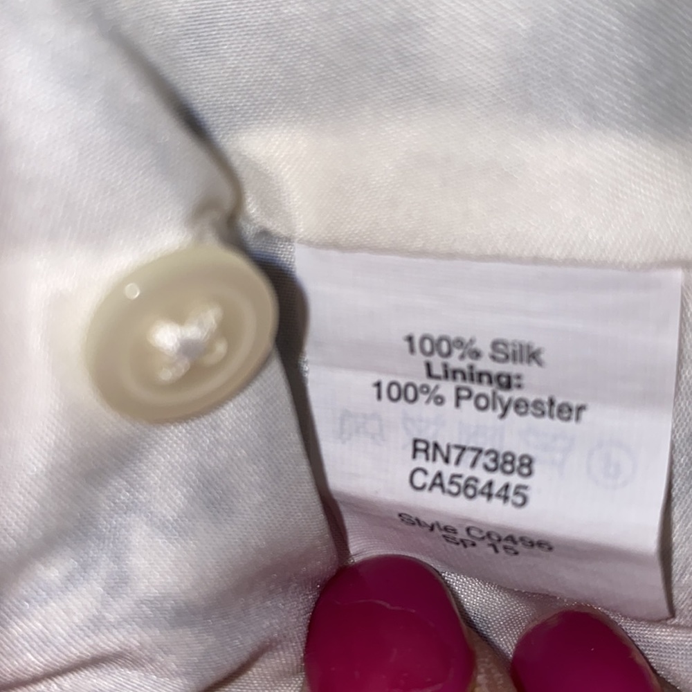 Madewell 100 % silk woman’s summer dress blue and white floral. size small - Picture 5 of 5